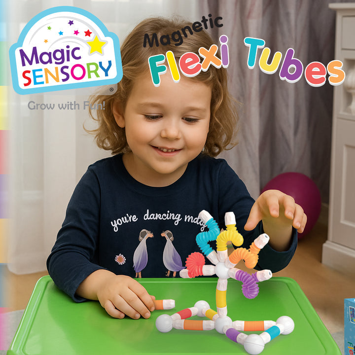 Load image into Gallery viewer, Magnetic Flexi Tubes 26 Piece Set
