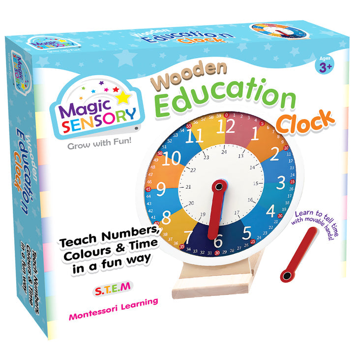Load image into Gallery viewer, Wooden Early Education Learning Clock
