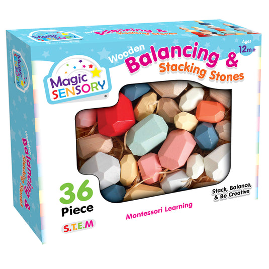 36-Piece Wooden Balancing & Stacking Stones - view 2