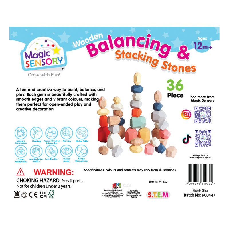 Load image into Gallery viewer, 36-Piece Wooden Balancing &amp; Stacking Stones - view 3
