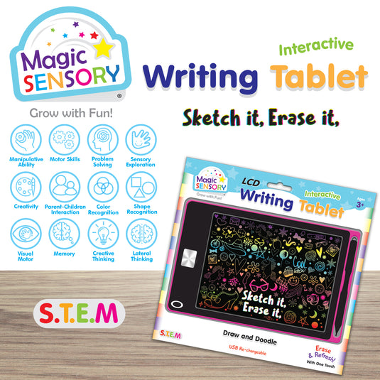 8.5" Interactive LCD Writing Tablet - Pink Unicorn (USB Rechargeable) - view 6