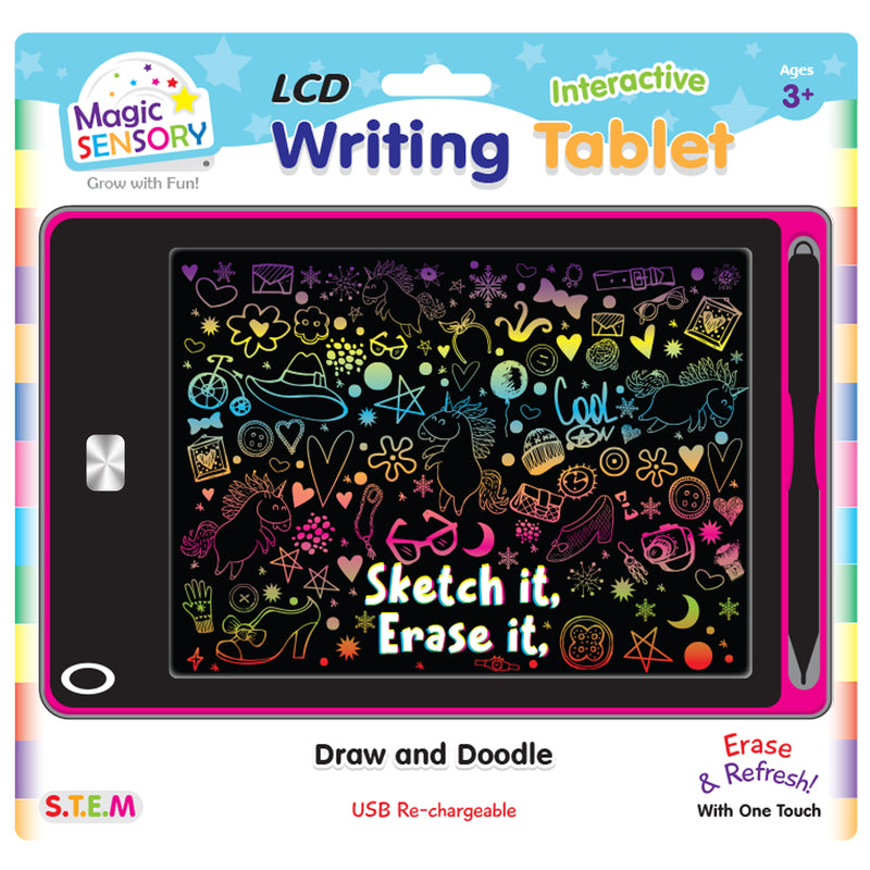 Load image into Gallery viewer, 8.5" Interactive LCD Writing Tablet - Pink Unicorn (USB Rechargeable)
