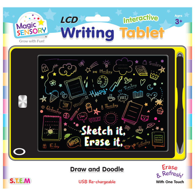 Load image into Gallery viewer, 8.5" Interactive LCD Writing Tablet - Yellow Doodle (USB Rechargeable)
