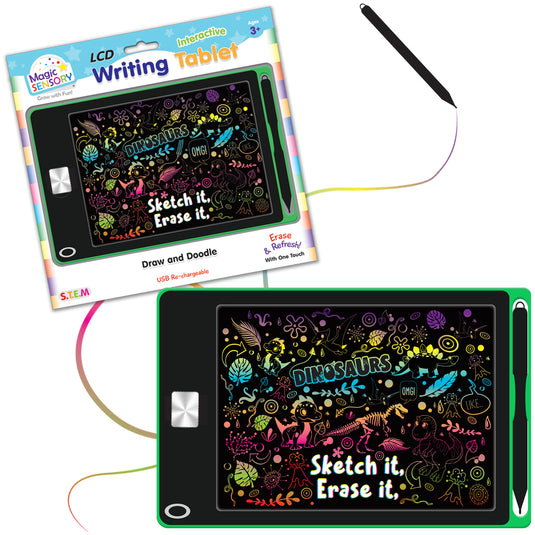 Interactive LCD Writing Tablet - Green Dinosaurs