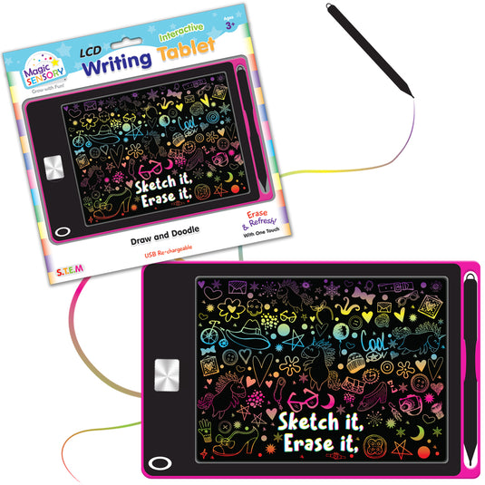 Interactive LCD Writing Tablet - Pink Unicorn