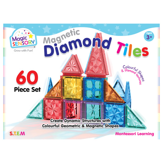 Magnetic Diamond Tiles 60 Piece Set