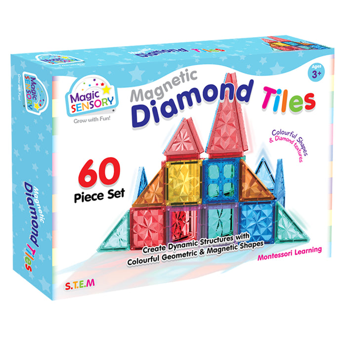 Magnetic Diamond Tiles 60 Piece Set