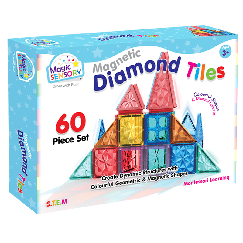 Load image into Gallery viewer, Magnetic Diamond Tiles 60 Piece Set
