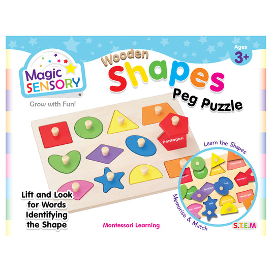 Wooden Shapes Peg Puzzle