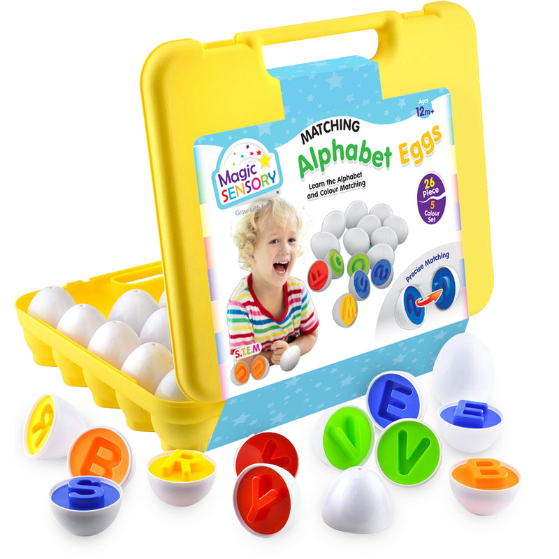 Load image into Gallery viewer, Alphabet Eggs - Colour &amp; Letter Matching Set
