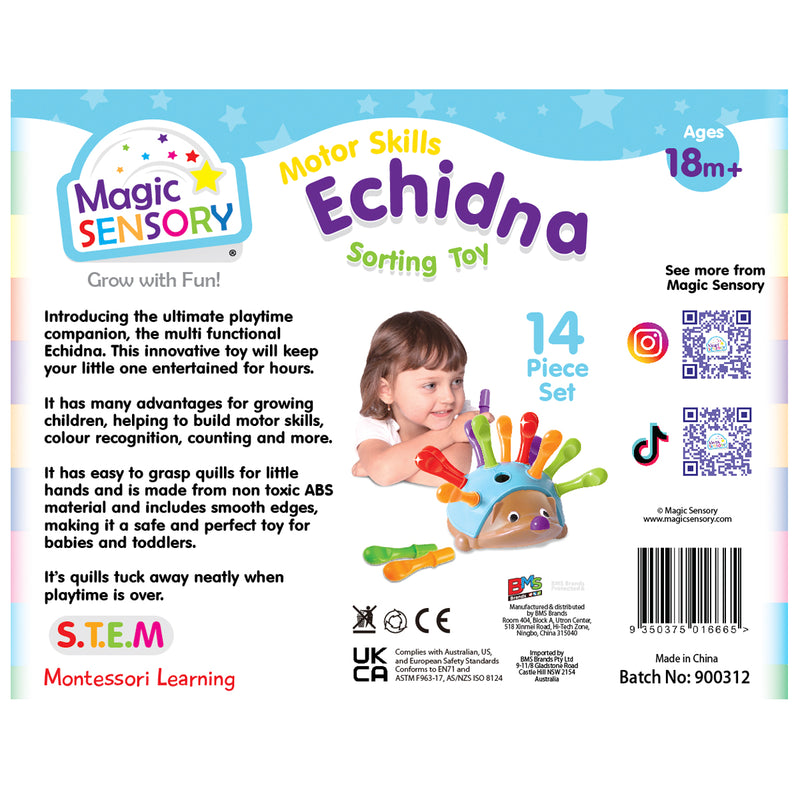 Load image into Gallery viewer, Echidna Sorting Toy - Colourful Quills, Fine Motor Play - view 10
