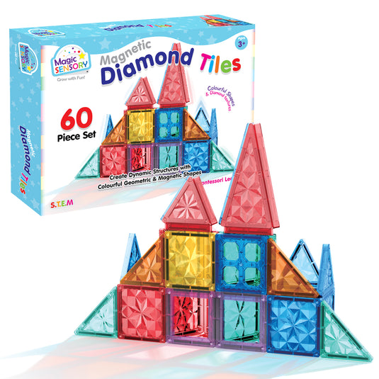 Magnetic Diamond Tiles 60 Piece Set