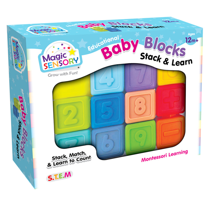 Load image into Gallery viewer, Soft Stacking Blocks 12 Piece - Numbers &amp; Counting Fun - view 7
