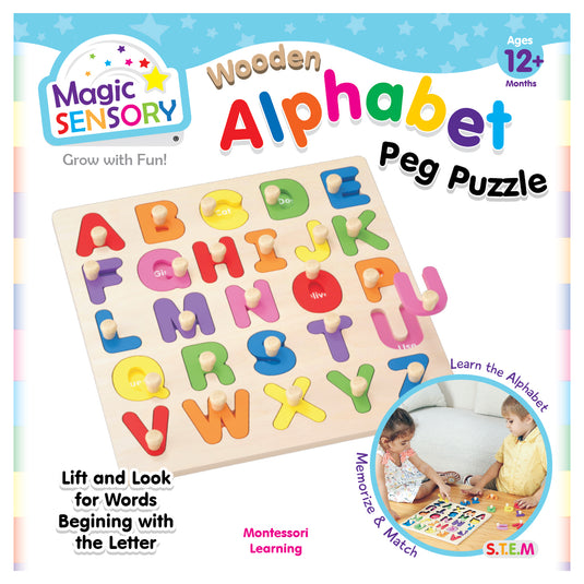 Wooden Alphabet Pin Puzzle - view 2